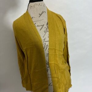 Old Navy Mustard Open-Front Lightweight Cardigan